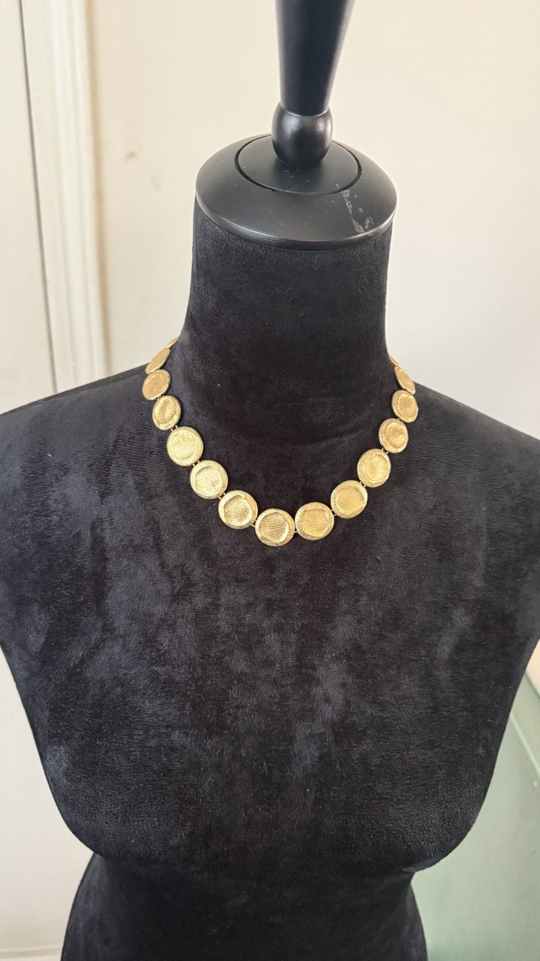 14/20 Gold Filled Textured Coin Link Necklace